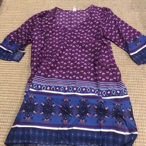 Old navy purple and blue tunic